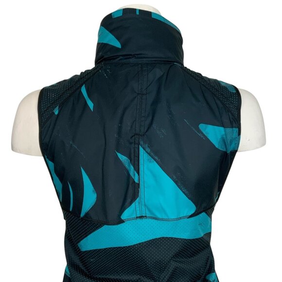 Lululemon Pack It Vest 4 Back Spin Stroke Peacock Blue Black Hooded - Picture 9 of 14